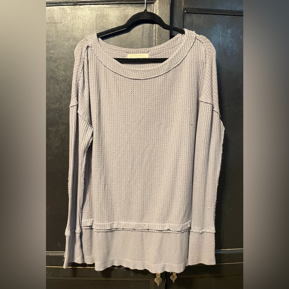 We The Free Blue Gray Long Sleeve Tunic size Small Free People